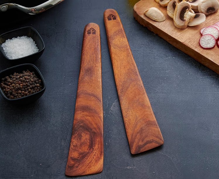 WOODENHOUSE Teak Wood Spatula (2-Pack)