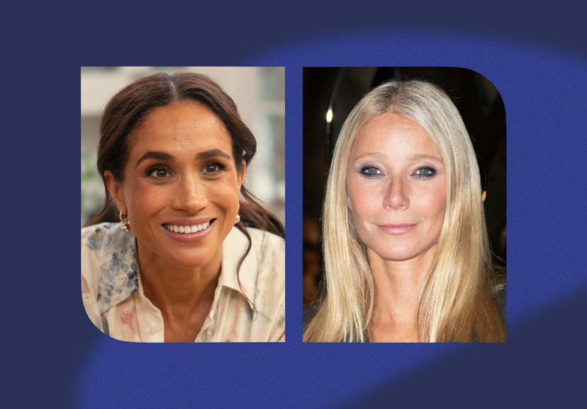 Meghan Markle and Gwyneth Paltrow. Photos via Netflix & Shutterstock