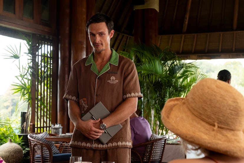 Valentin on The White Lotus. Photo via HBO