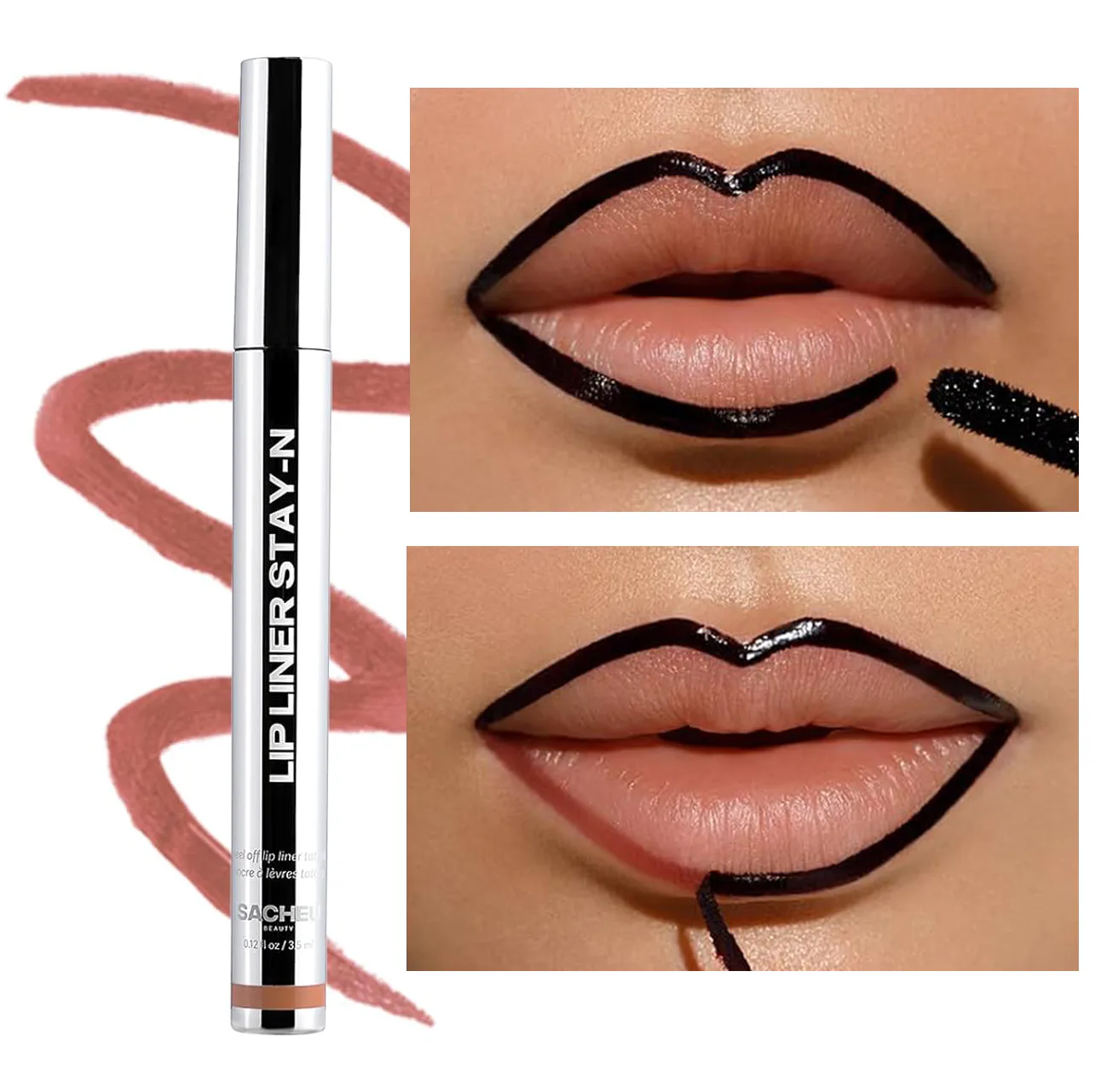 Sacheu Stay-N-Peel Off Lip Liner Tattoo