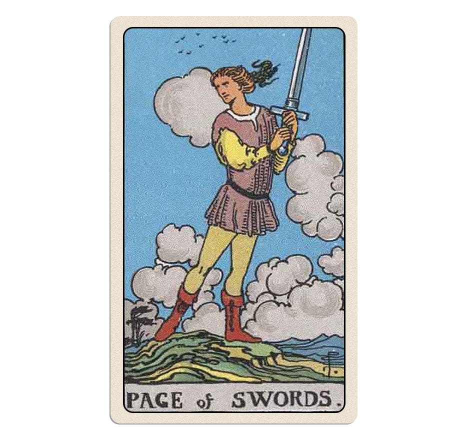 The tarot card for Tuesday, March 4, 2025 is the Page of Wands.