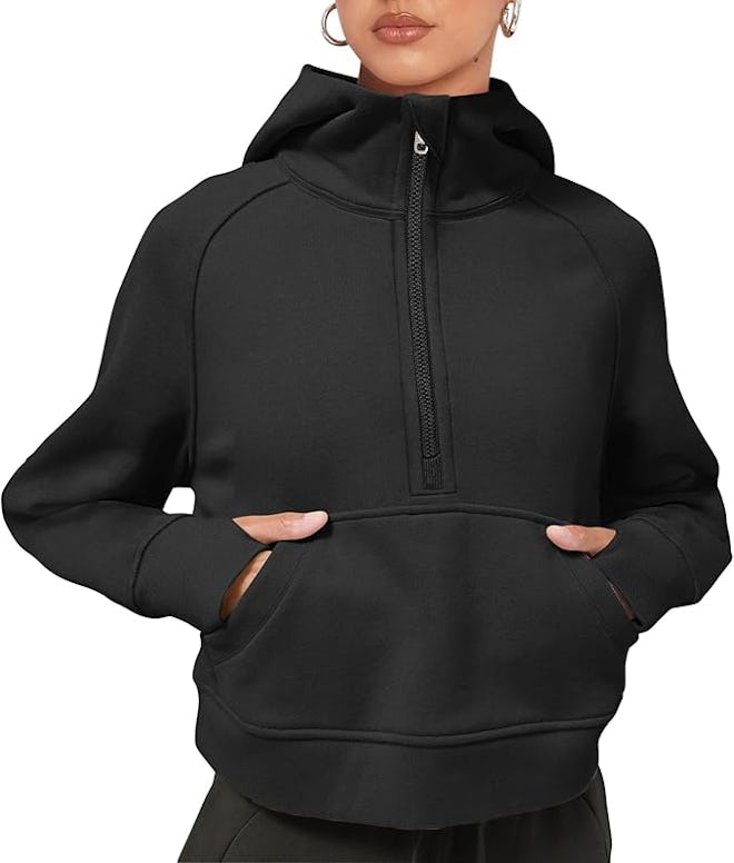 LASLULU Half-Zip Hoodie Sweatshirt
