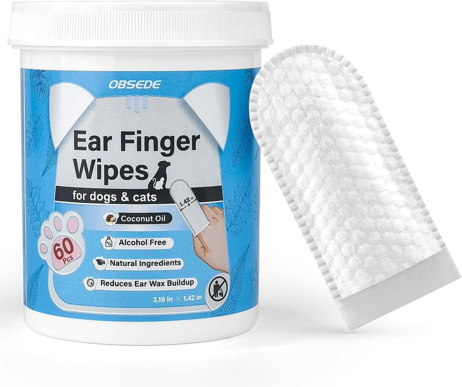 OBSEDE Ear Cleaner Wipes (60 Count)