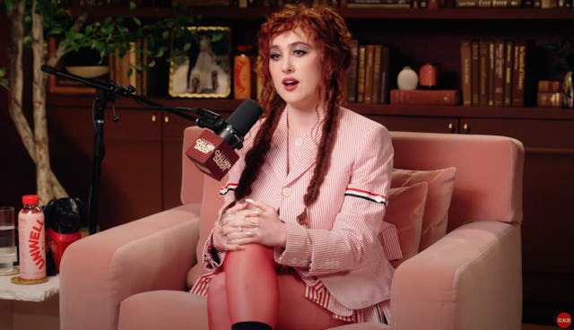 Chappell Roan being interviewed on Alex Cooper's Call Her Daddy podcast, in a story about her take o...
