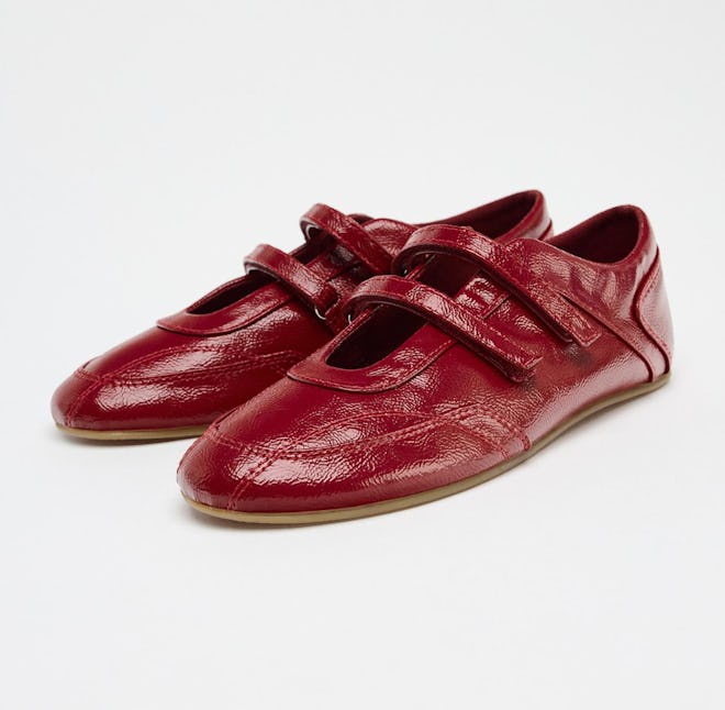 Patent Double Strap Ballet Flats