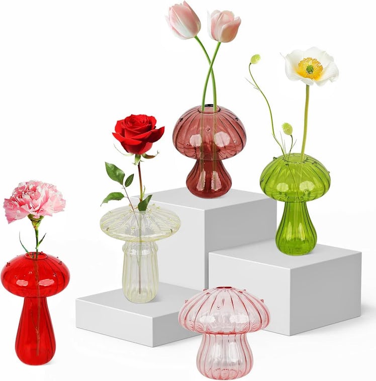 BlingFaye Mushroom Flower Vases (Set of 5) 