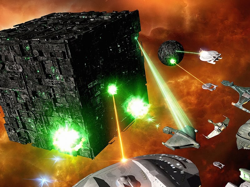 The cover art for 'Star Trek: Armada,' circa 2000.