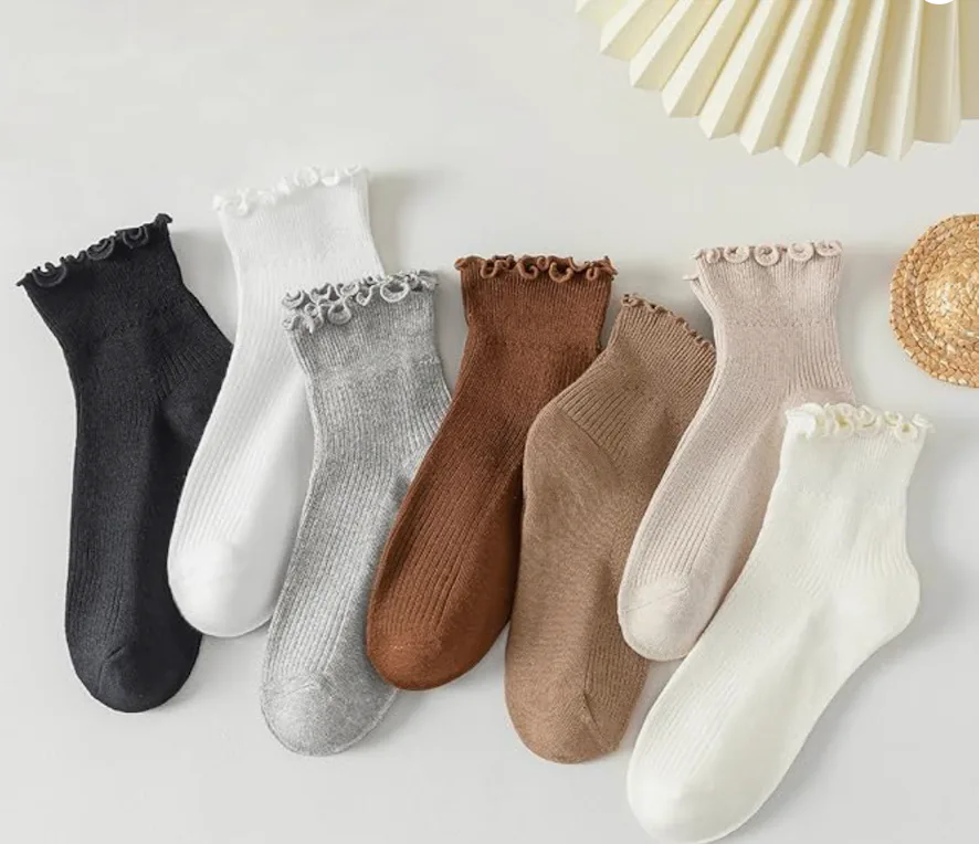 Hstyle Ruffle Socks (6 Pairs)
