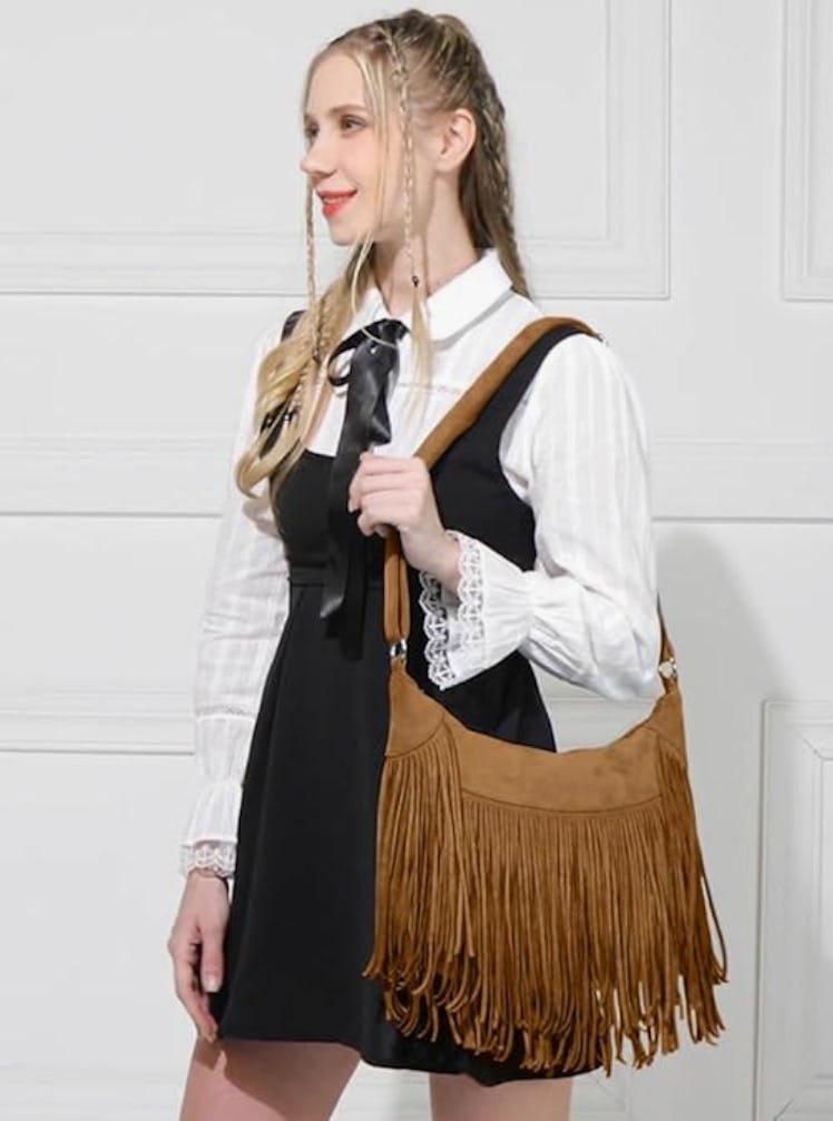 Sunwel Fringe Hobo Bag