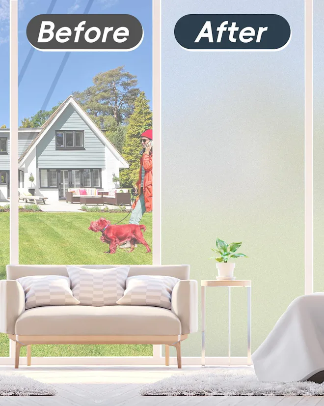 Dwersty Frosted Glass Window Privacy Film