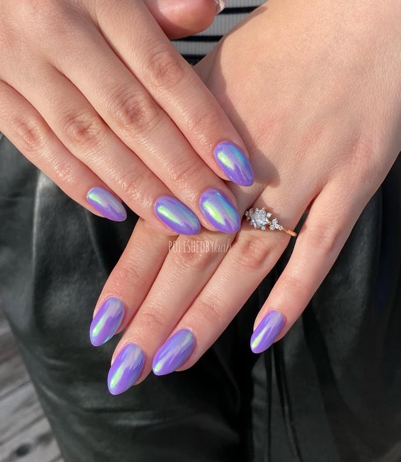 purple aura nails