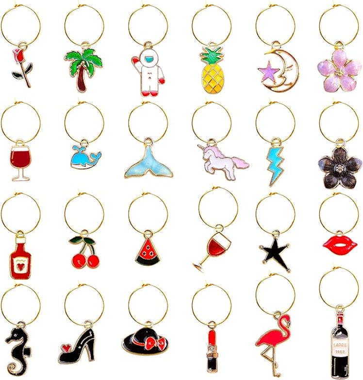 Macepason Wine Glass Charms (24 Pieces)