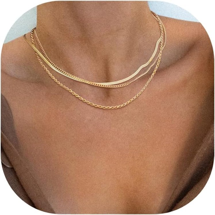 Freekiss Gold Layered Necklaces (3 Pieces)