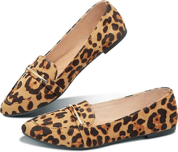 Obtaom Pointy Toe Loafer Flats