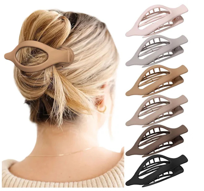 AWAYTR French Flat Hair Clips (6-Pack)