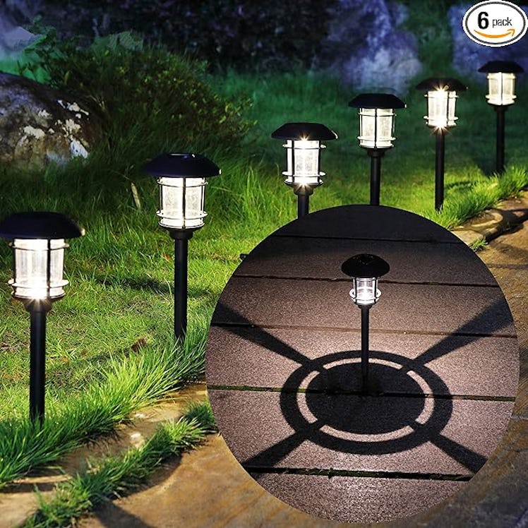 MAGGIFT Solar Powered Pathway Lights (6-Pack)