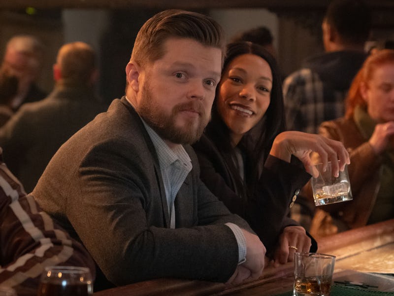 Elden Henson as Foggy Nelson and Nikki M. James as Kirsten McDuffie in Daredevil: Born Again