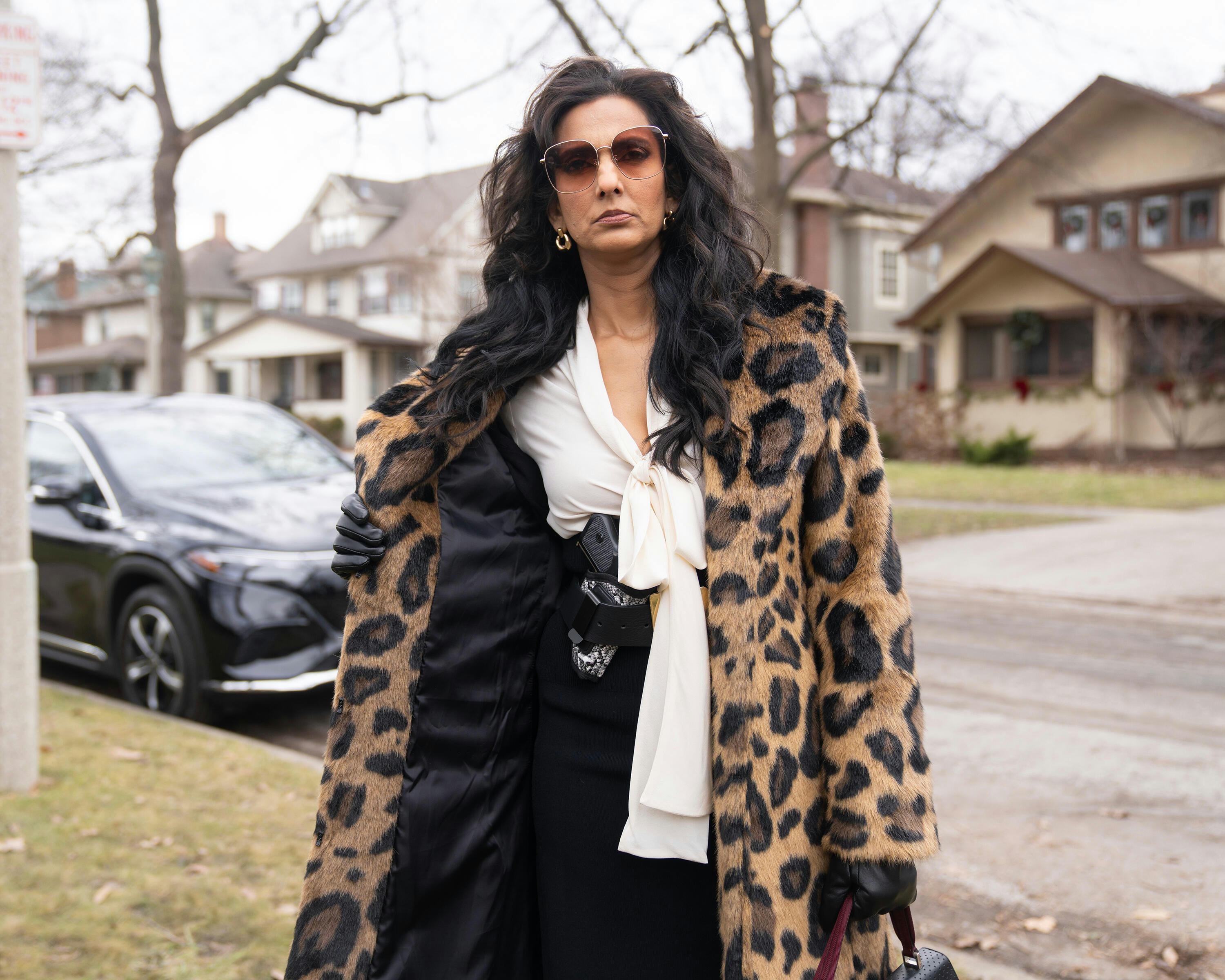 Poorna Jagannathan on Deli Boys. Photo via Hulu