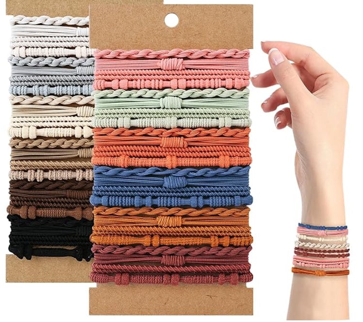 SLNZAPTY Hair Tie Bracelets (48-Pieces)