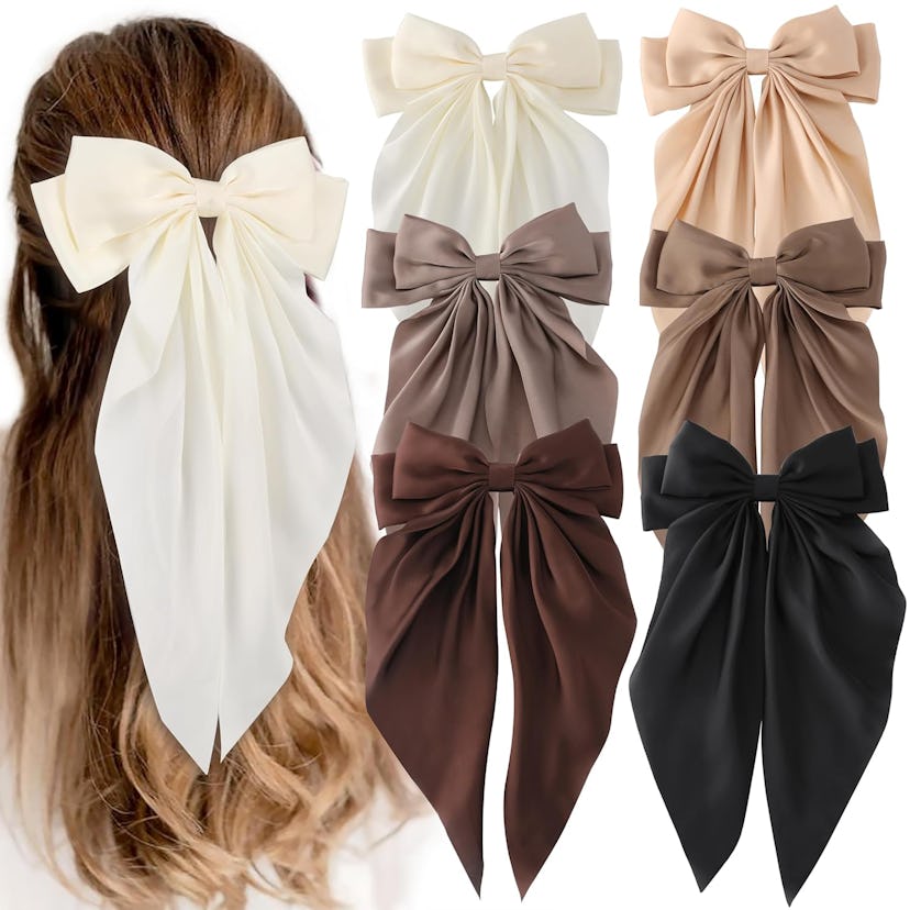 Unbednight Big Bow Hair Clips (6-Pack)