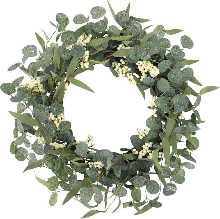 CEWOR Artificial Eucalyptus Wreath