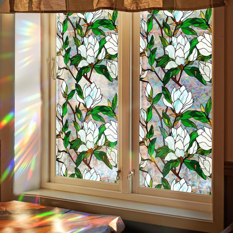 Aomkmi Stained Glass Window Privacy Film