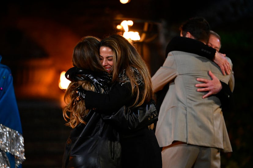 Gabby, Dolores, Dylan, and Ivar on The Traitors finale. Photo via Peacock