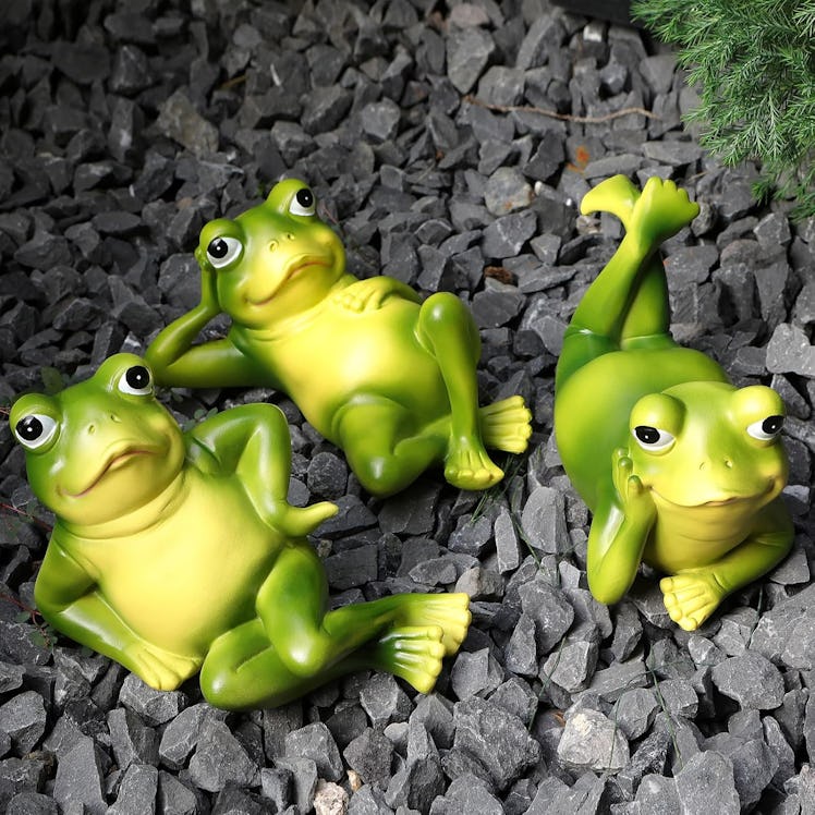 LEGIFO Frog Figurine Garden Decor Set