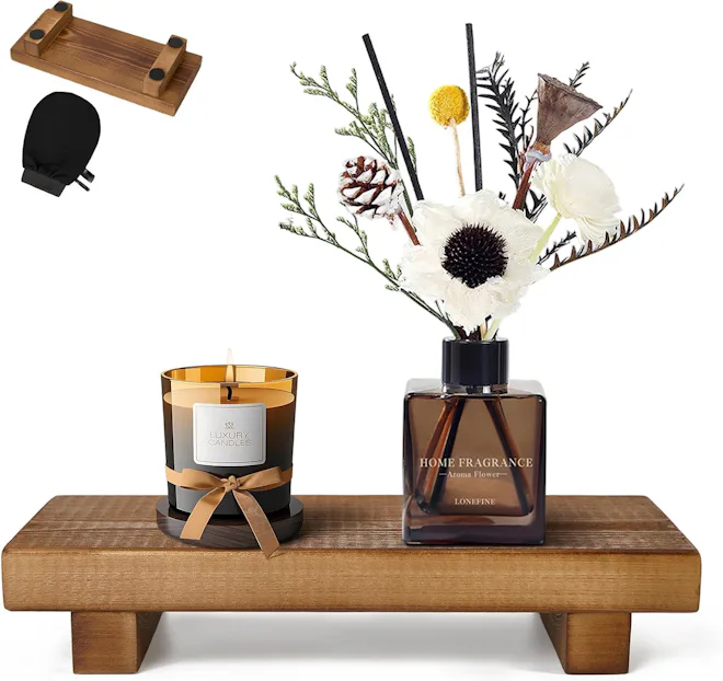 Engsav Wood Riser Soap Stand