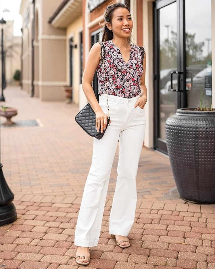 GRAPENT High Waisted Flare Jeans 