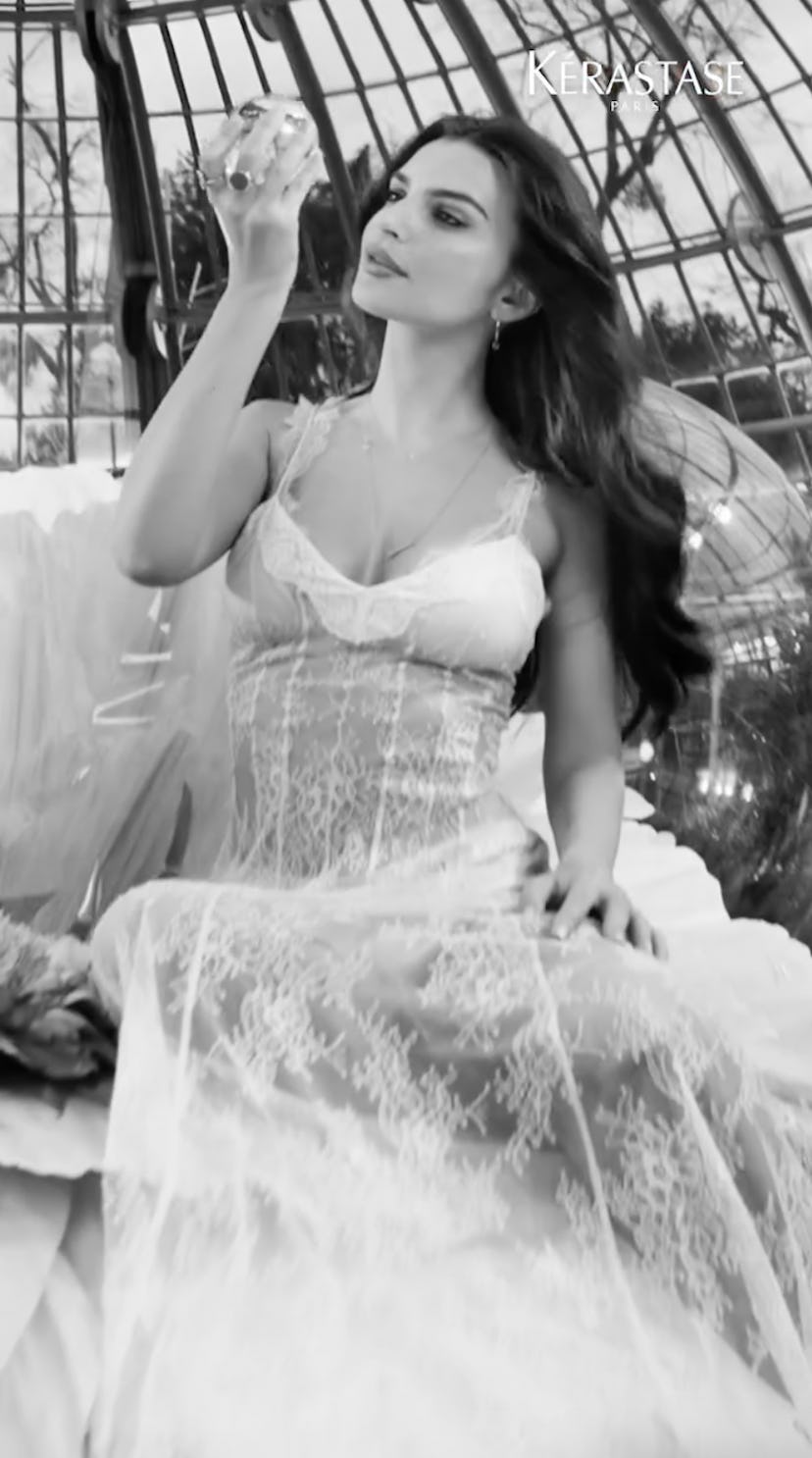 EmRata’s sheer lingerie dress