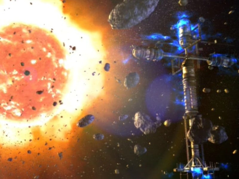 A scene from 'Doctor Who' Season 1, Episode 2, "The End of the World" (2005).