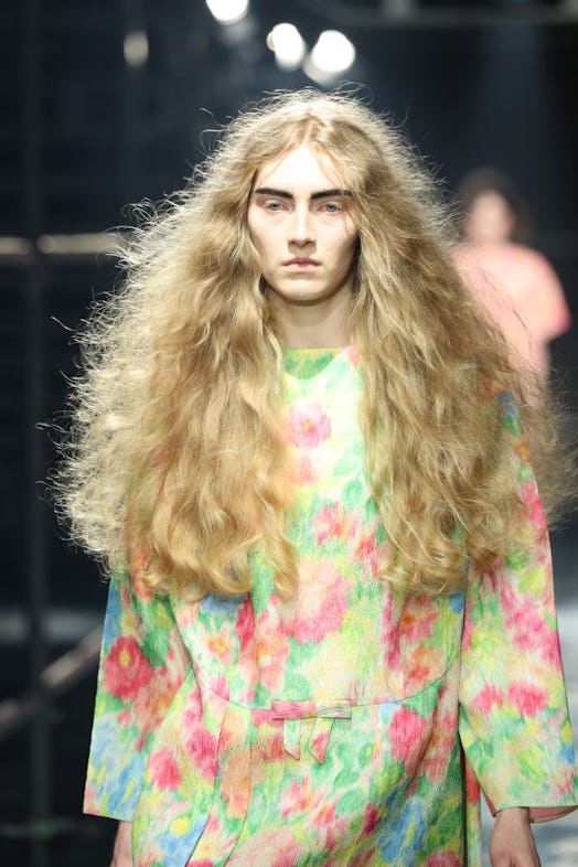 prada model at milan fashion week