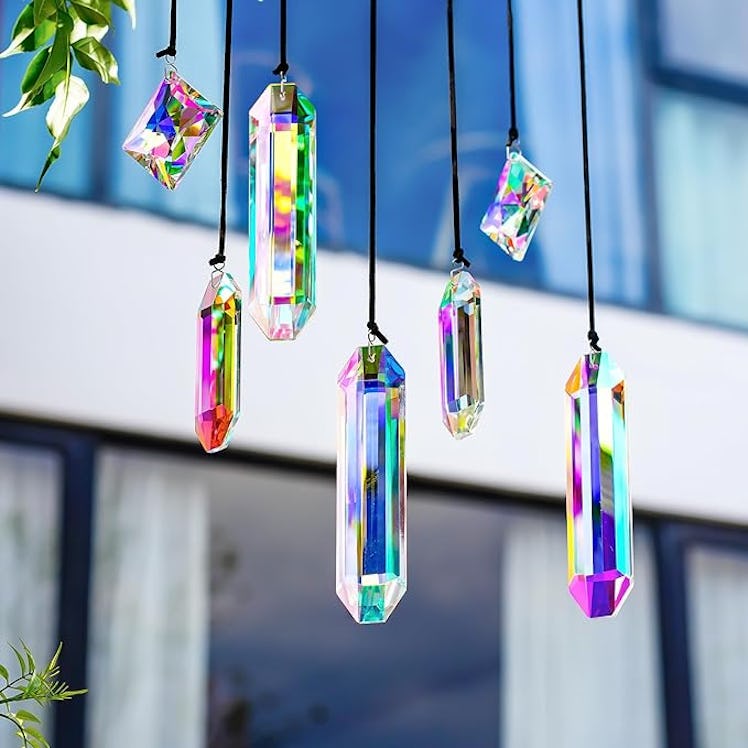 HDCRYSTALGIFTS Crystal Sun Catcher Prisms (Set of 7)