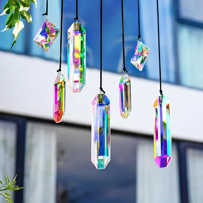 HDCRYSTALGIFTS Crystal Sun Catcher Prisms (7-Pack)