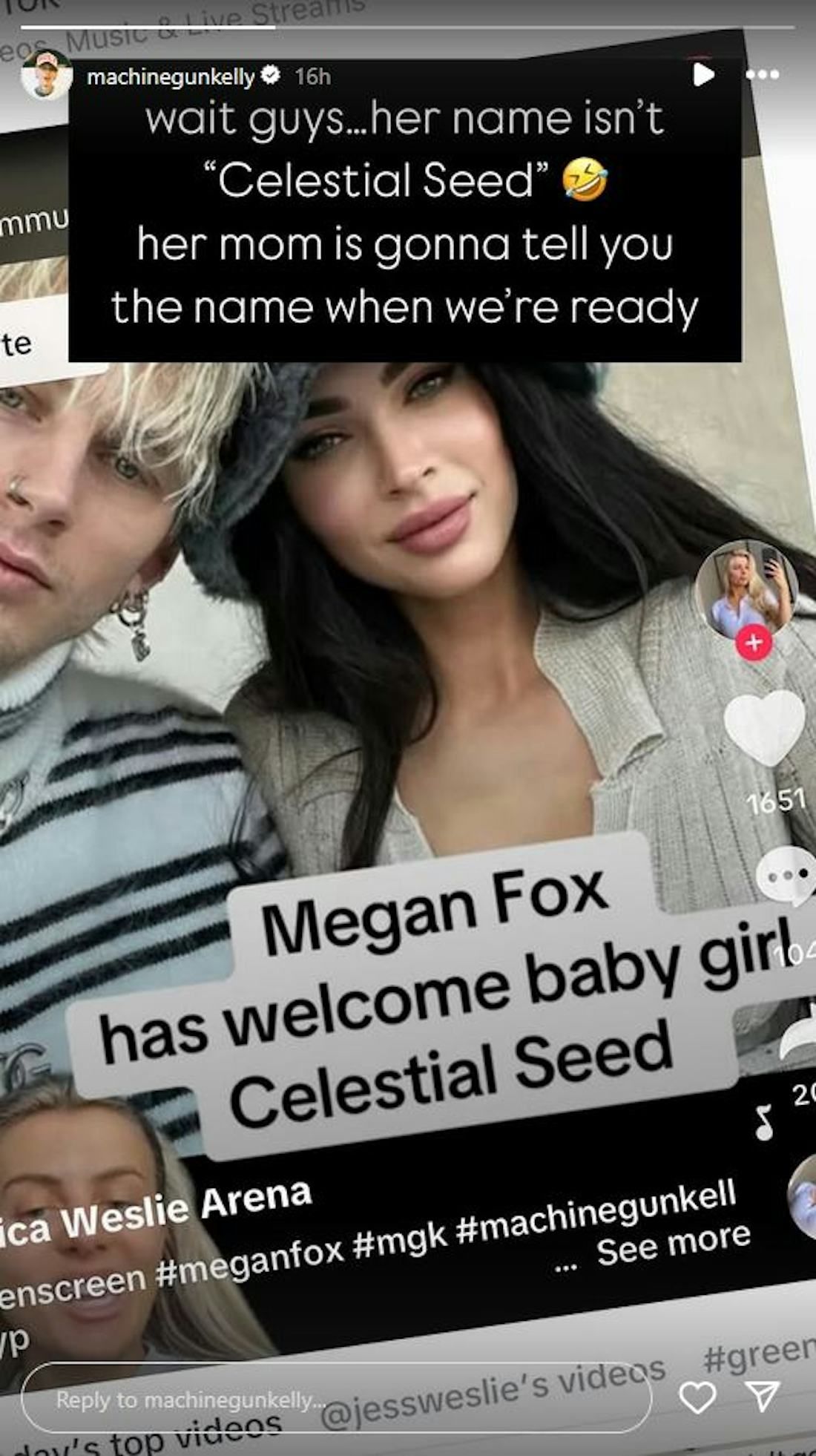 Megan Fox & Machine Gun Kelly Reveal Baby Name