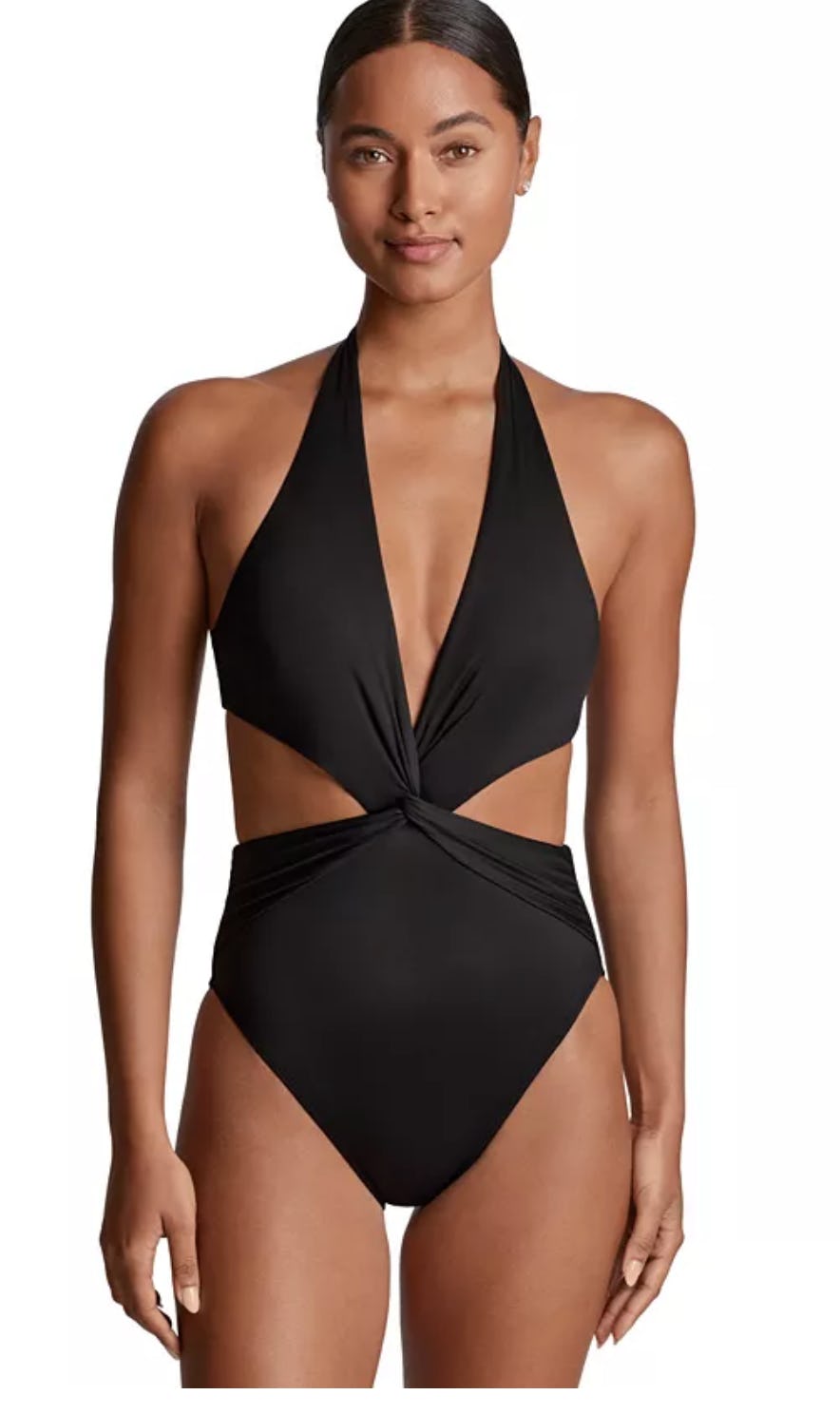 Lauren Ralph Lauren Women&rsquo;s Cutout Twist Halter Swimsuit