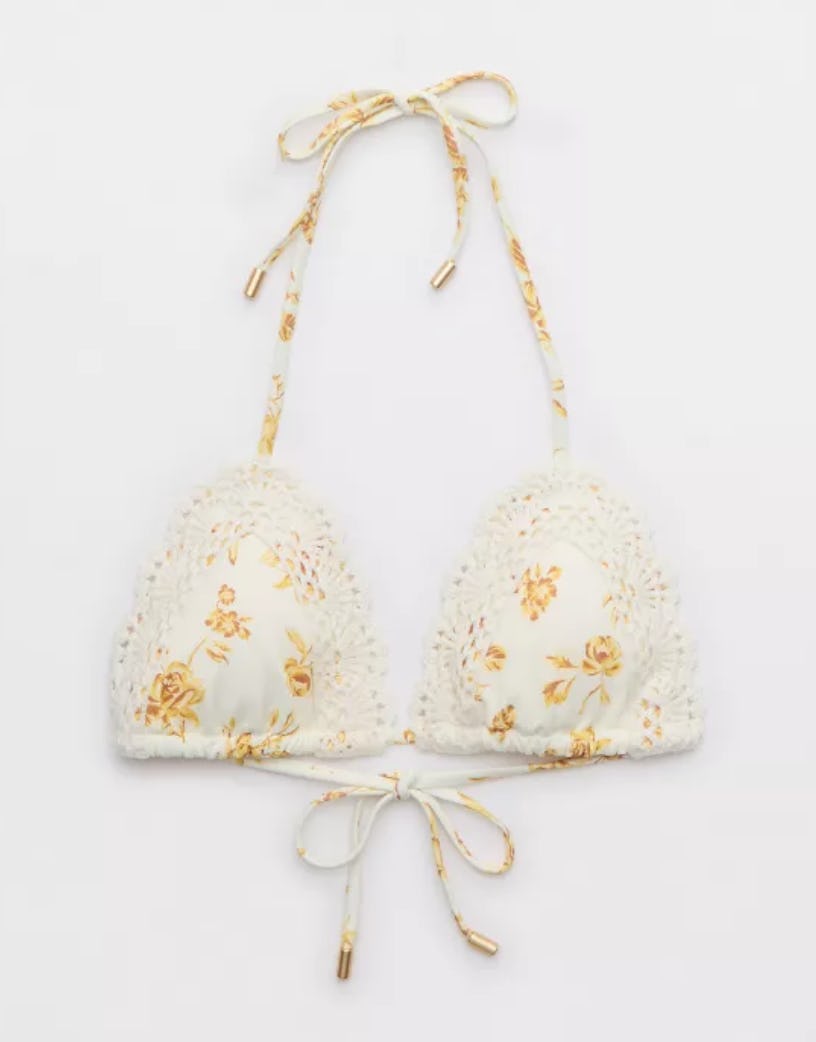 The Sun-Lover Crochet Trim Bikini Top