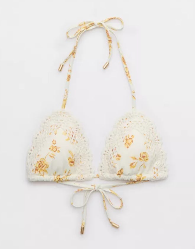 The Sun-Lover Crochet Trim Bikini Top