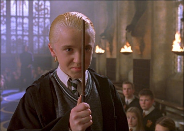 Tom Felton as Draco Malfoy in &lsquo;Harry Potter&rsquo;