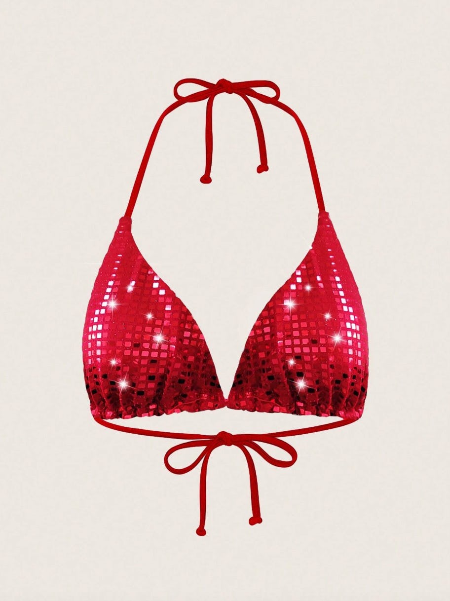 Sequin Bikini Top