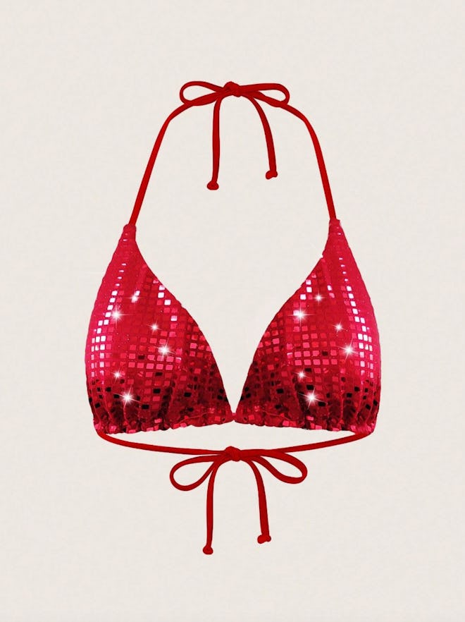 Sequin Bikini Top