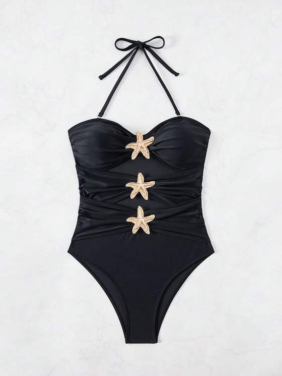Starfish Design One-Piece Swimsuit