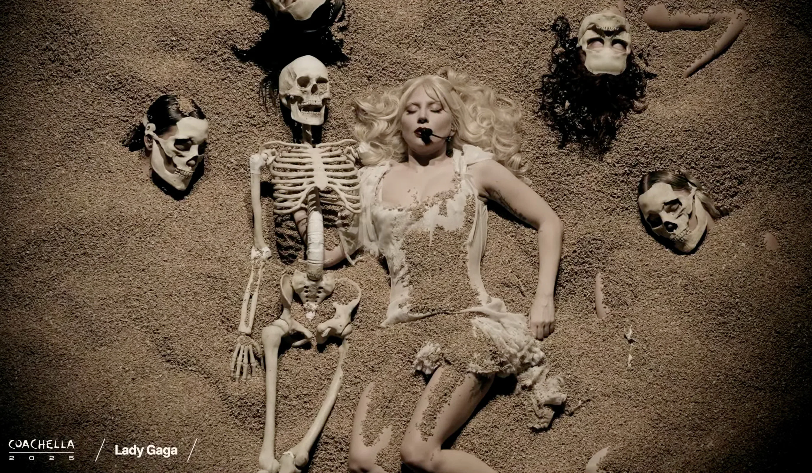 lady gaga coachella 2025 white dress Lady Gaga Relived Some of Her Most Iconic Fashion Moments While Headlining Coachella  2025
