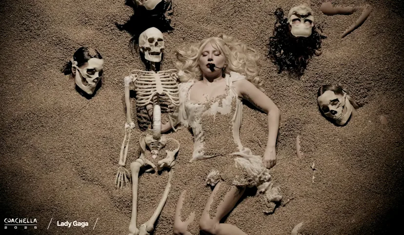 lady gaga coachella 2025 white dress Lady Gaga Relived Some of Her Most Iconic Fashion Moments While Headlining Coachella 2025