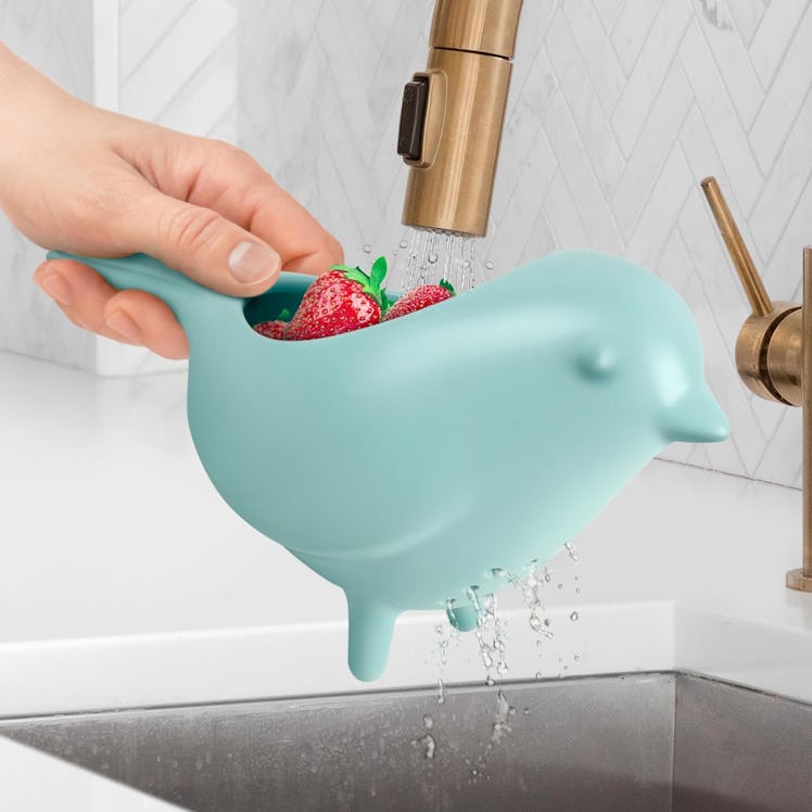 Genuine Fred BLUE BIRD Ceramic Colander