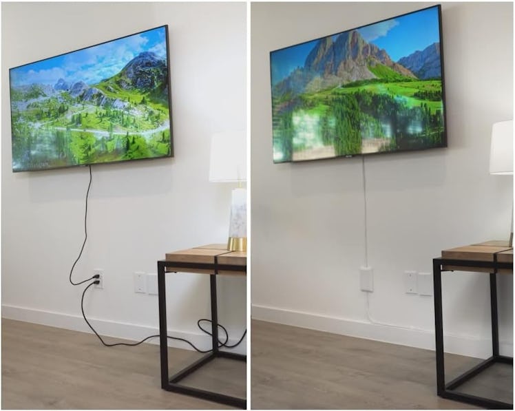 Sleek Socket Cord Concealer Kit For Mounted TVs