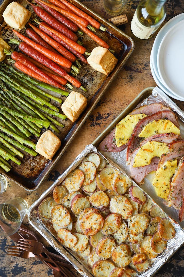 https://damndelicious.net/2020/04/08/sheet-pan-easter-dinner/