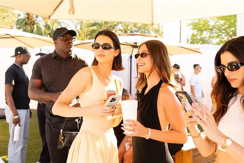 Photo: Elite Daily. Kendall Jenner and Hailey Bieber at the 818 Outpost.