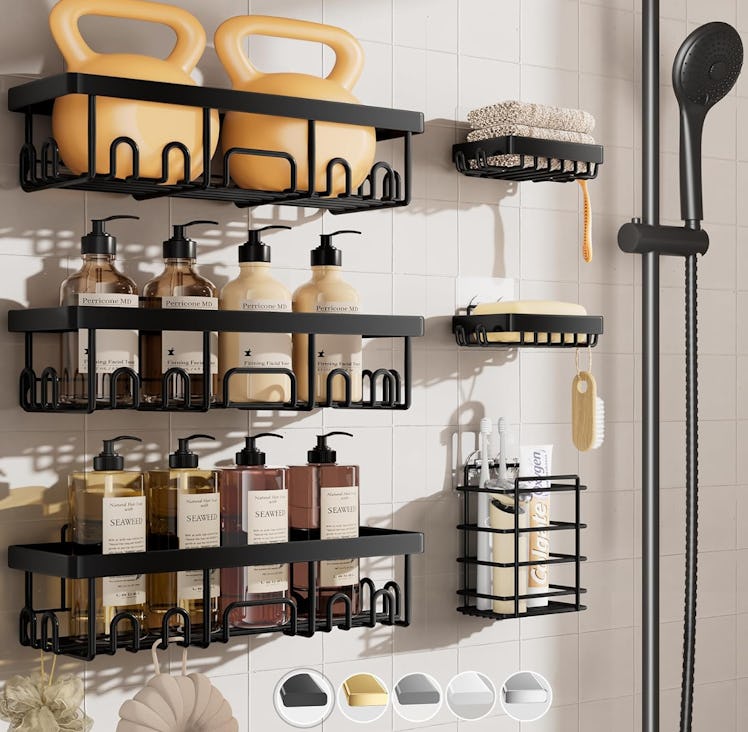 Veken Stainless Steel Shower Caddy (6-Pieces)
